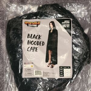 Black Hooded Cape for Parties